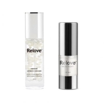 【私密緊緻嫩白組合】台灣Relove緊依偎20ml + 私密美白賦活晶球凝露30ml
